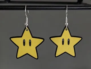 Super Mario Star Earrings