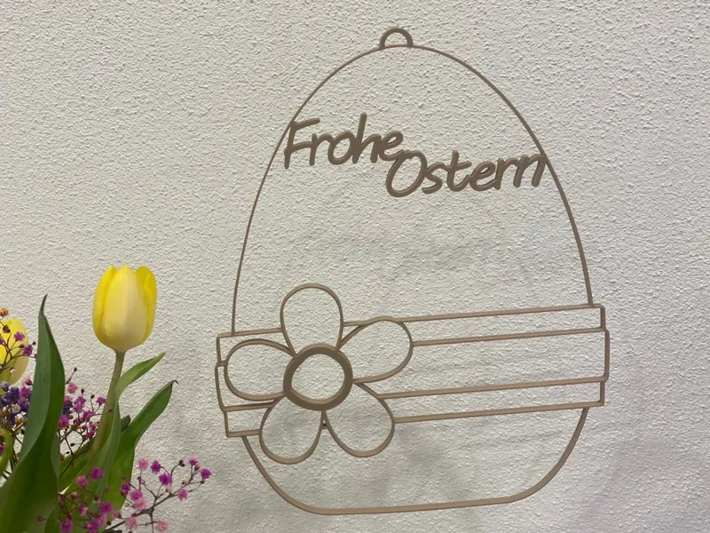 Frohe Ostern - Deko Aufhänger im Ei Design