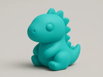 Cute Sitting Dinosaur