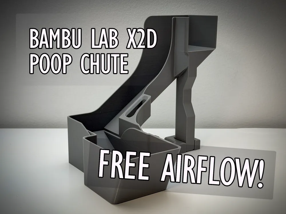 Tolva X2D con flujo de aire libre — imagen de referencia de MakerWorld