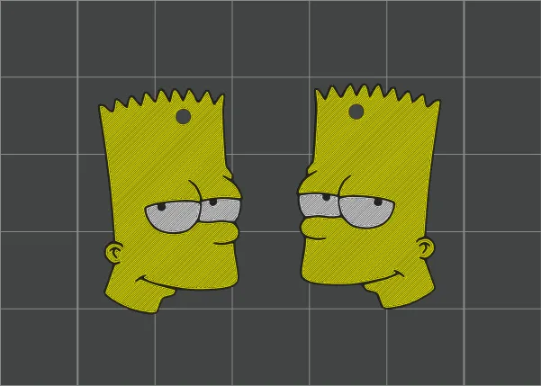 Bart Simpson Earrings view 2