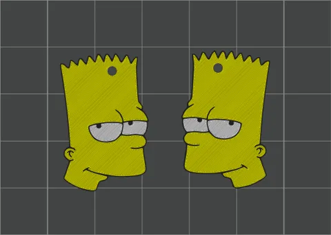 Bart Simpson Earrings view 2
