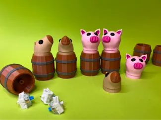 Fidget Barrel clicker Capybara & Pig