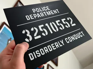 Police Mugshot Board 