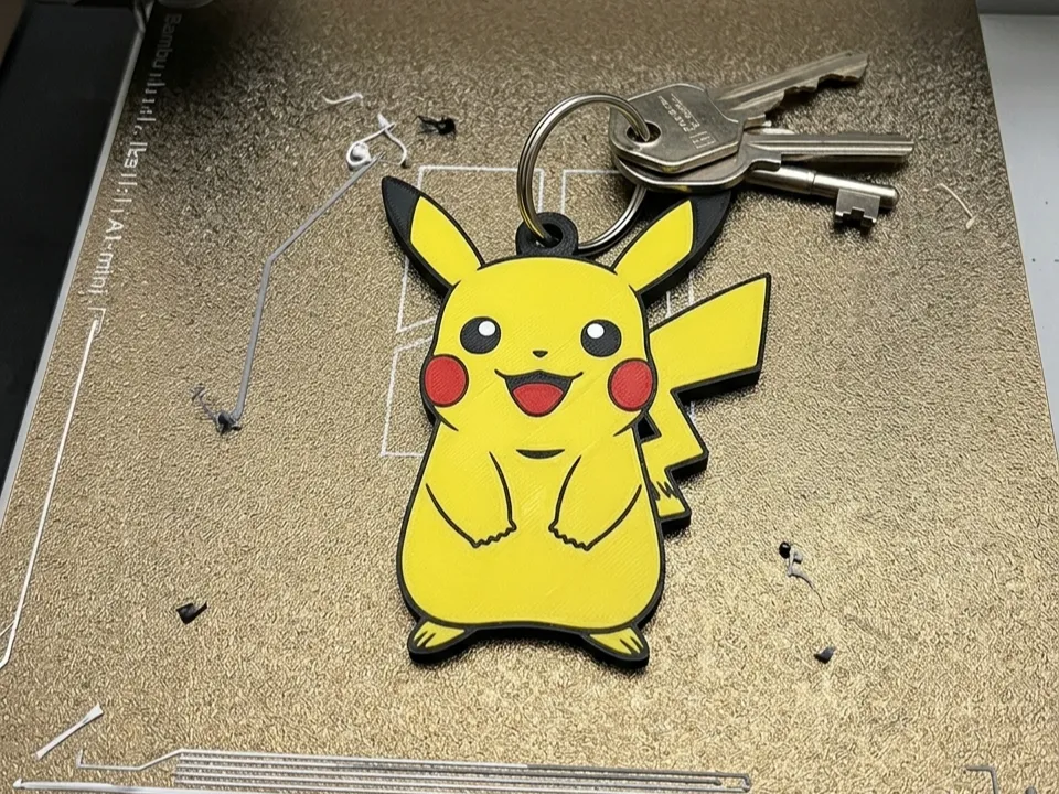 Pikachu Keychain - Free 3D Print Model - MakerWorld