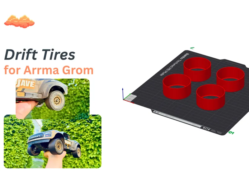 RC Car Drift Tires for Arrma Mojave Grom