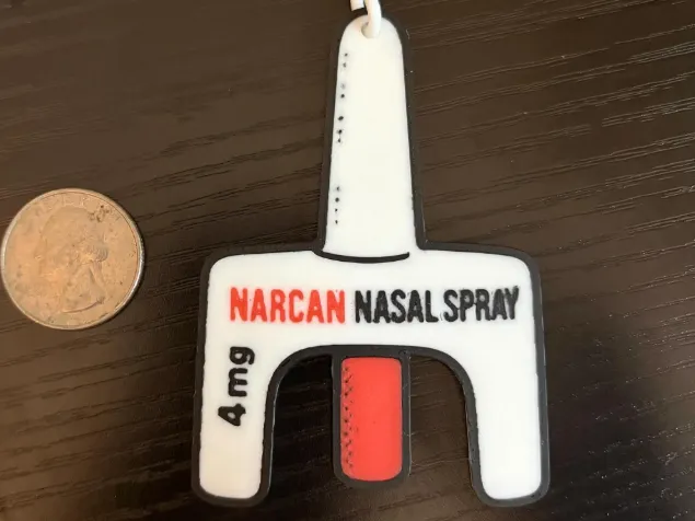 Narcan keychain, hanging decor, or ornament