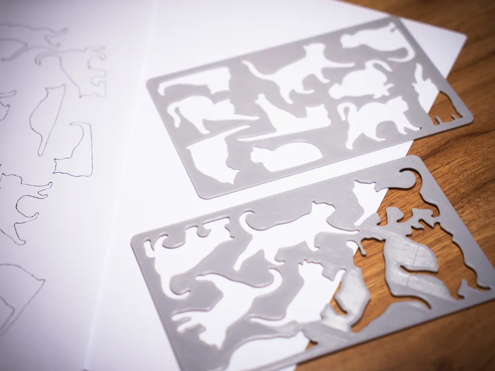 Cat Drawing Template Ruler by 草色星球 - MakerWorld