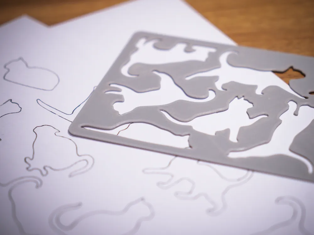 Cat Drawing Template Ruler by 草色星球 - MakerWorld