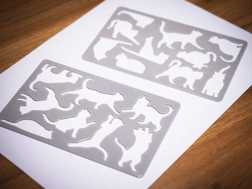 Cat Drawing Template Ruler by 草色星球 - MakerWorld