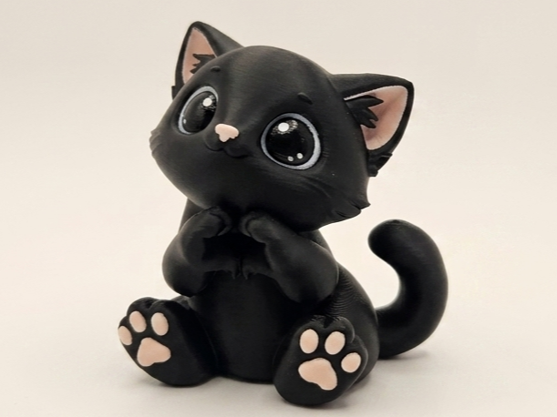 Puppy Cat "Paws Hearts" - Total Black