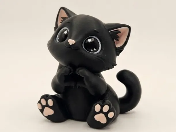 Puppy Cat "Paws Hearts" - Total Black