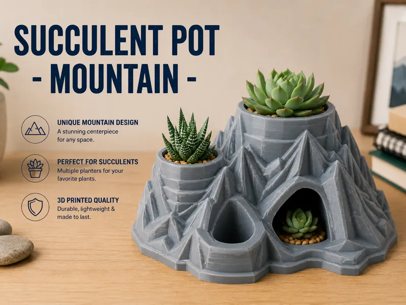 Succulent Pot - Mountain