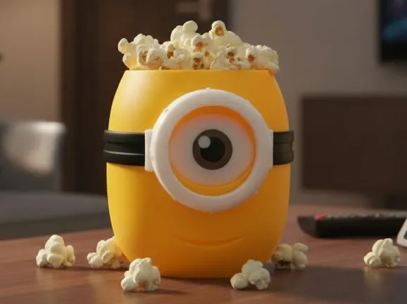 Minion Inspired Popcorn Bucket - Movie Snack Bowl