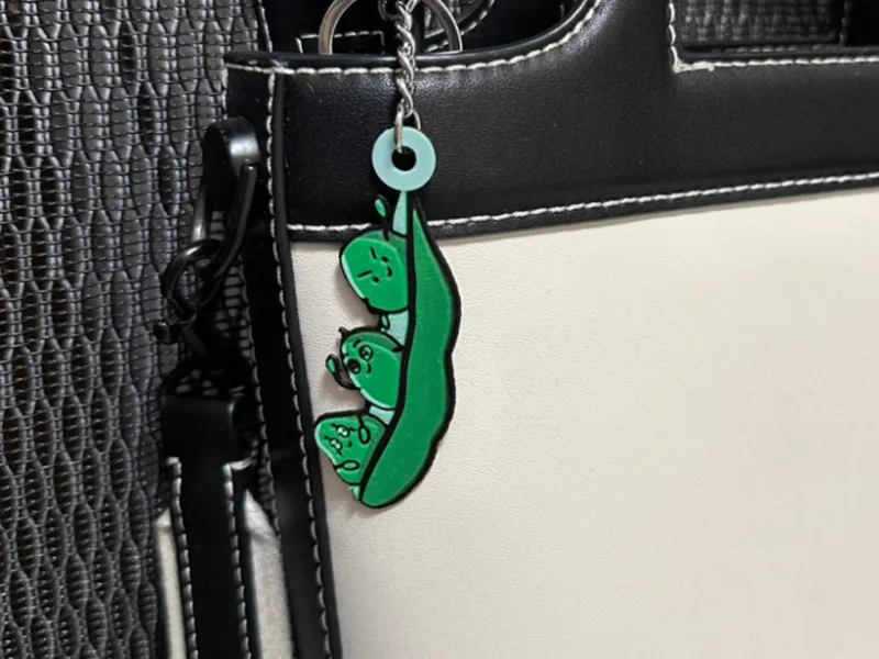 Cute Edamame Bean Keychain (35-Minute) | HueForge