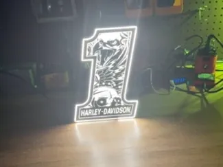 Harley Davidson #1 Custom Light Box