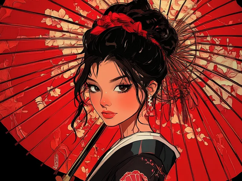 Kimono Umbrella Poster - Hueforge