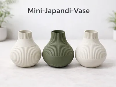 Mini Vase in Japanese-Scandinavian Style - 80mm, <30 grams, 2 hours