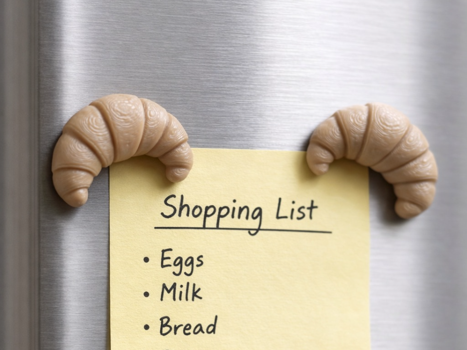 Croissant fridge magnet