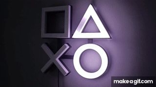 Playstation symbol led wall sign