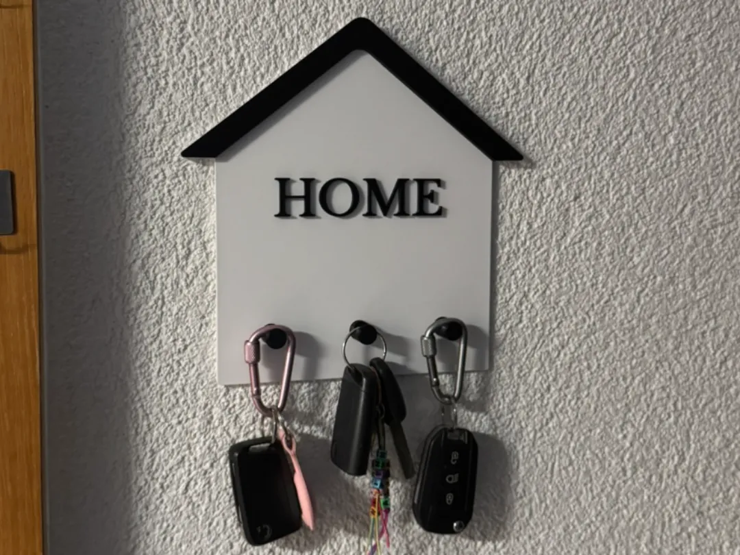 Modern Key Holder HOME - Free 3D Print Model - MakerWorld
