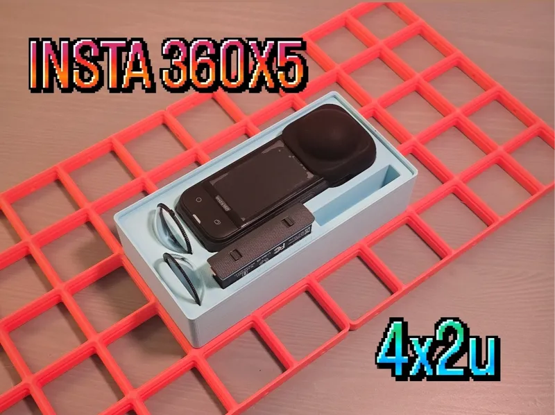 INSTA360 X5 Gridfinity bin 4x2x6u