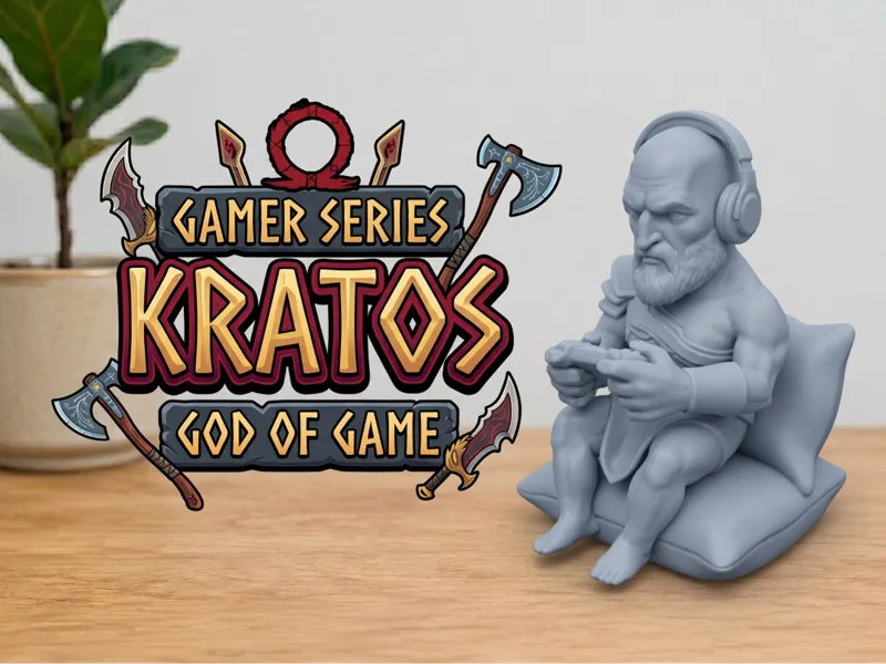 Gamer Kratos Shelf Buddy - god of game
