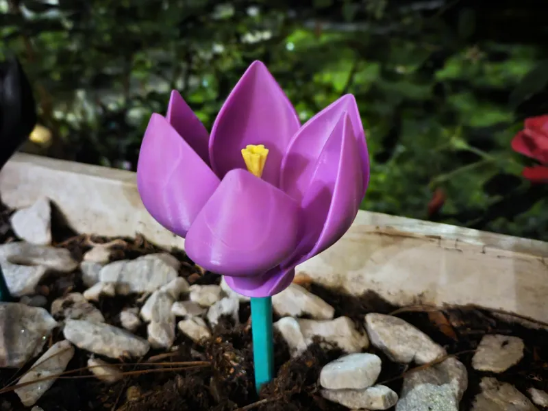 Crocus Flower Wind Spinner