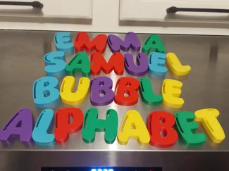 BUBBLE ALPHABET Fridge Magnets