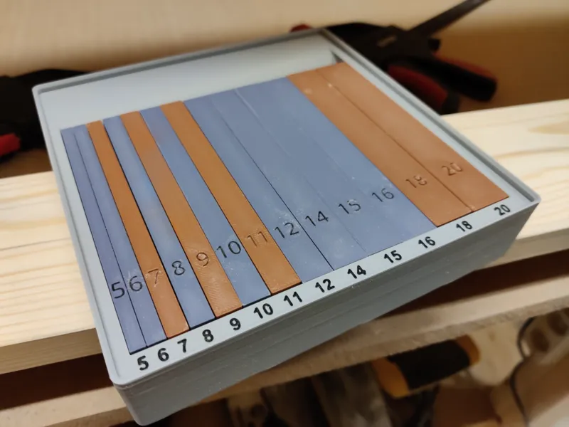 Gridfinity 4x4 setup block tray + blocks (Metric)