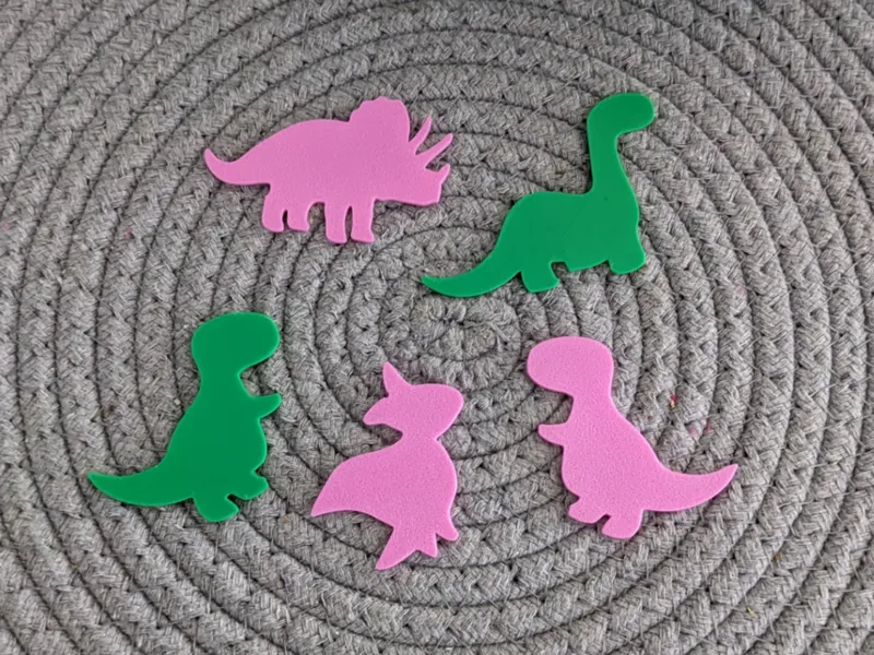 2D Dinosaur Cake Decoration 