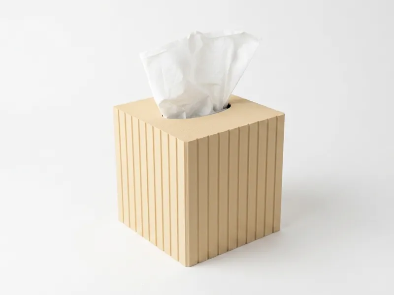 Modern Fluted Tissue Box Cover
