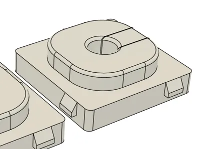 Goldair gang insert 5mm wire / RJ45 ethernet