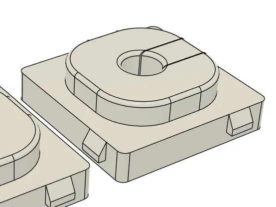 Goldair gang insert 5mm wire / RJ45 ethernet