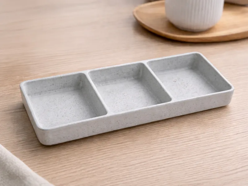 Snack Schale mit 3 Fächern – Minimal Design