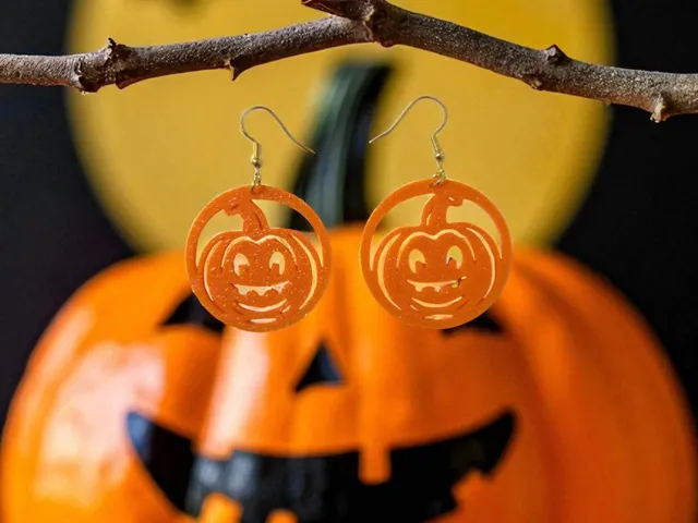 Crazy pumpkin earrings