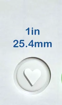 1 inch (25.4mm) disc