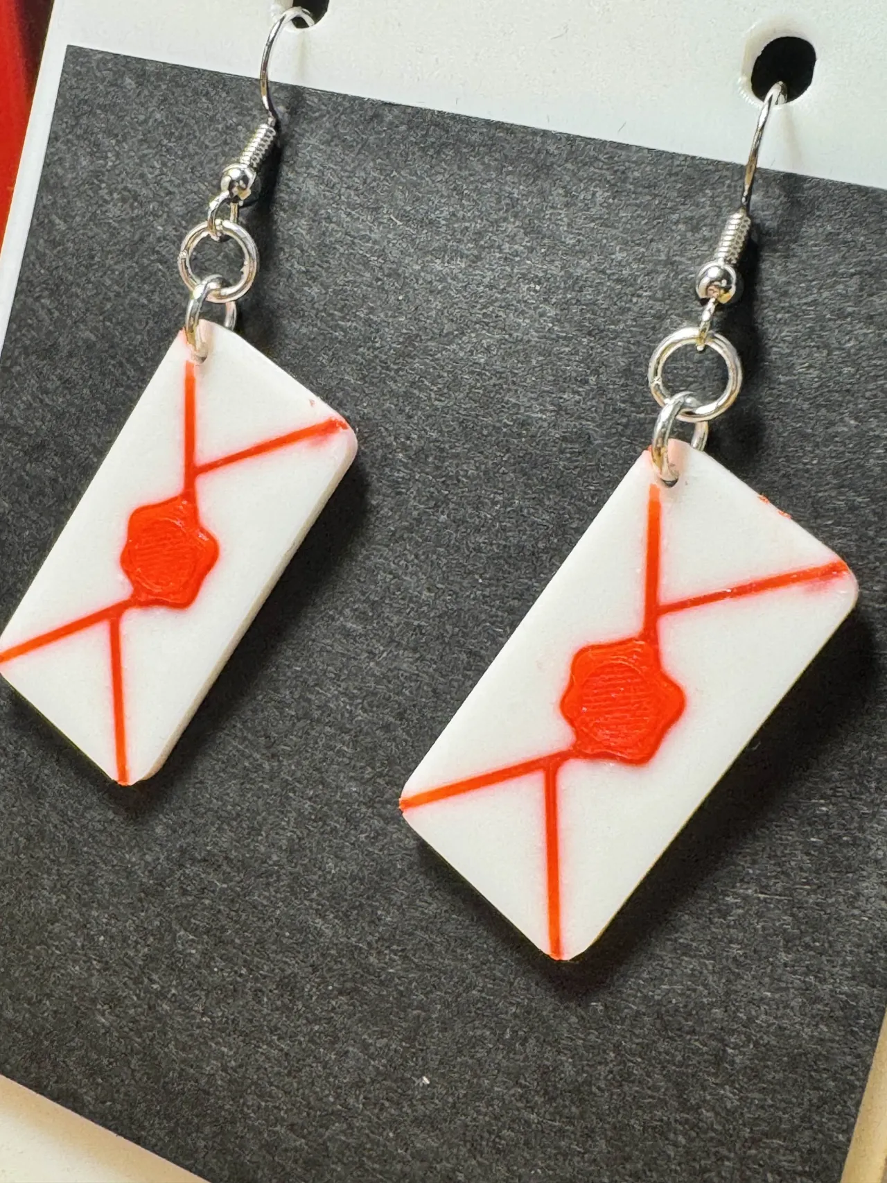 Envelope with Wax Seal Earrings view 2