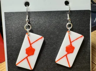Envelope with Wax Seal Earrings