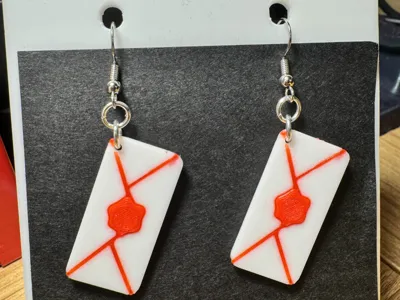 Envelope with Wax Seal Earrings