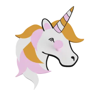 Unicorn/ Horse Cloths Hanger for kids. Montessori