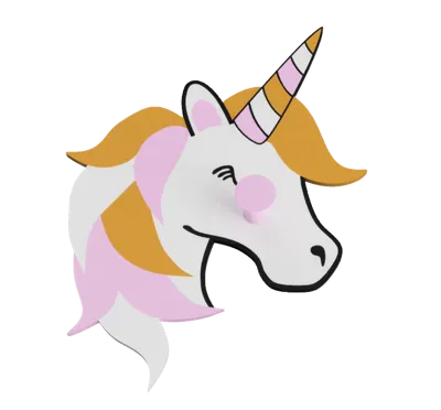 Unicorn/ Horse Cloths Hanger for kids. Montessori