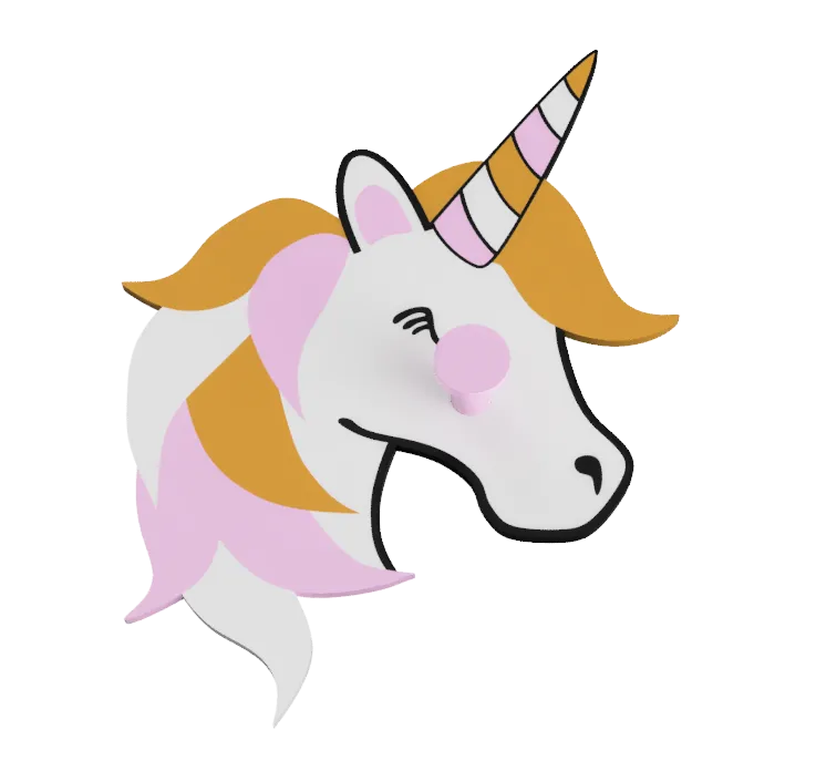 Unicorn/ Horse Cloths Hanger for kids. Montessori