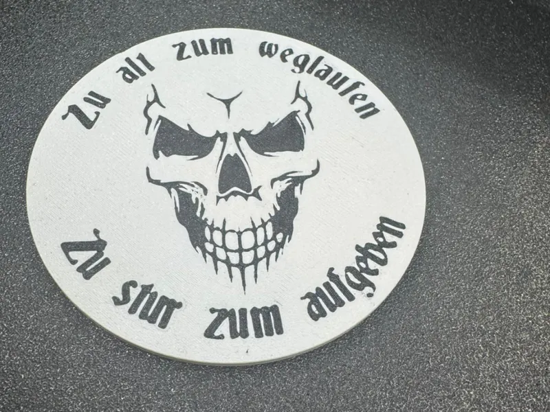 zu alt zum weglaufen Schild
