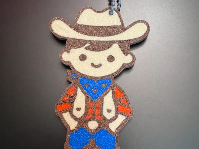 Kawaii Cowboy Keychain
