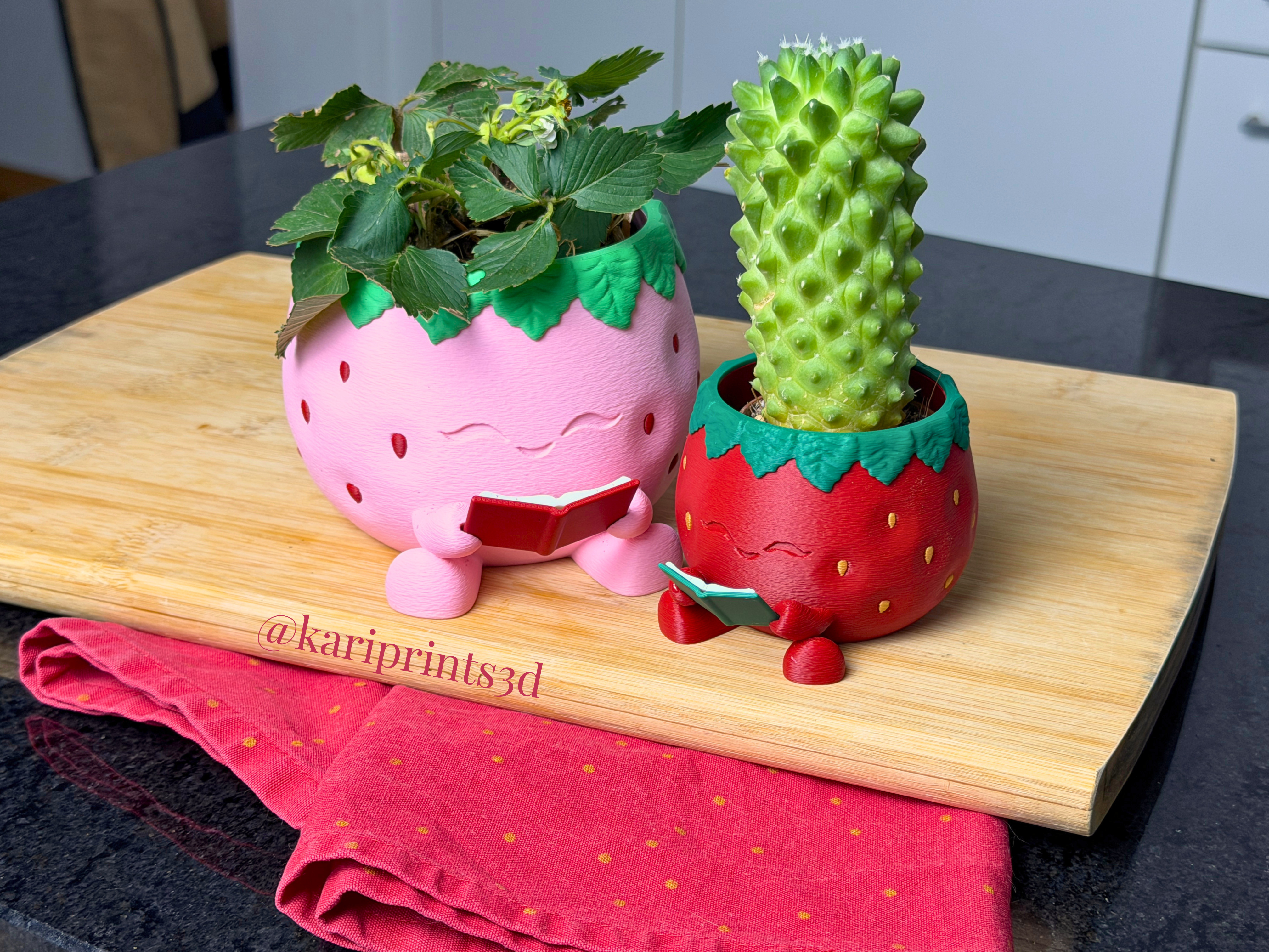 Miniatura 2 do modelo 3D Strawberry Reading Planter