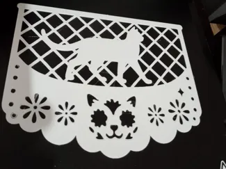 PAPEL PICADO MASCOTA GATO