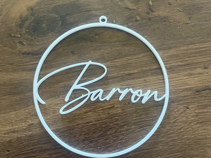 Ring mit Namen Barron z.B: als Deko