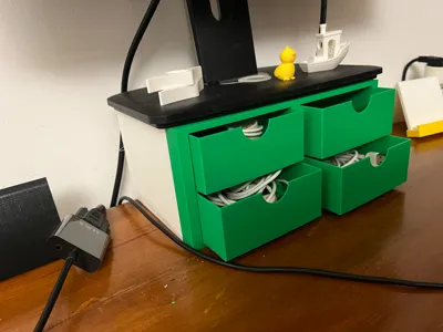 Monitor stand with drawers