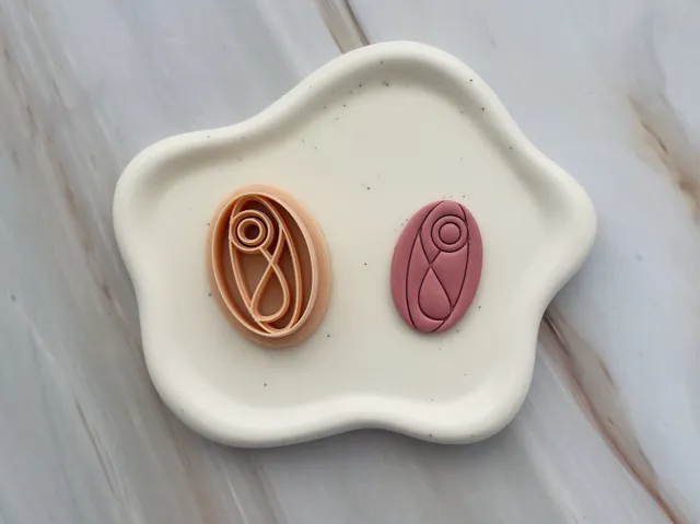 Abstract Polymer Clay Earrings Cutter